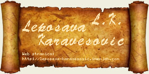 Leposava Karavesović vizit kartica